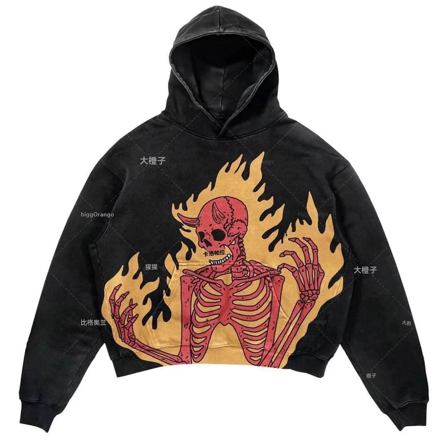 Hip Hop Retro Harajuku Hoodie for Men - Trendy Pullover Sports Sweater - Buy Center