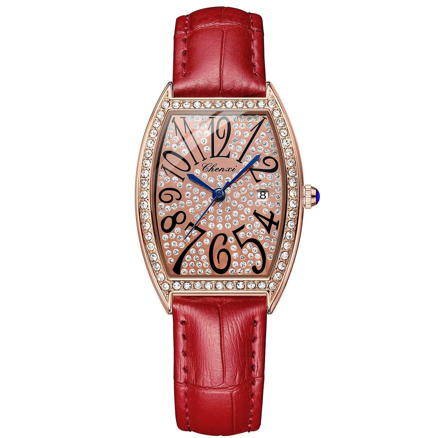Women's Casual Sports Watch - Solid Steel Band & Blue Hand Design - Buy Center
