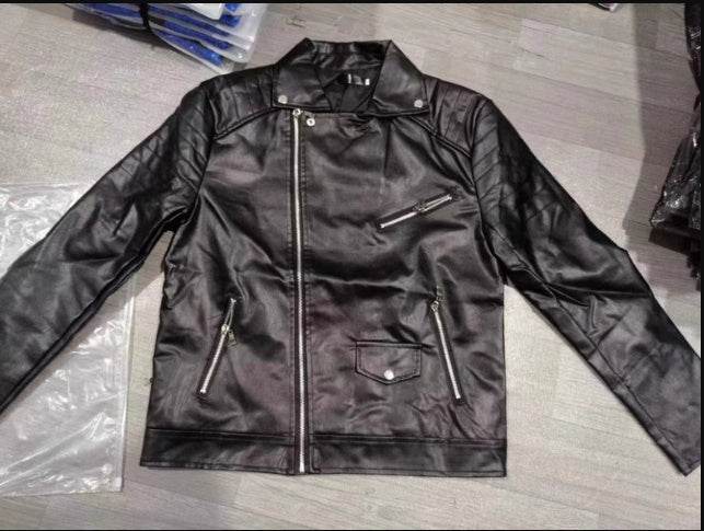 Men's PU Punk Leather Jacket - Stylish Stand Collar for Modern Fashion - Buy Center