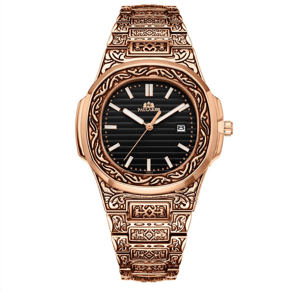 Carved Quartz Parrot Calendar Watch - Glow-in-the-Dark Waterproof Style - Buy Center