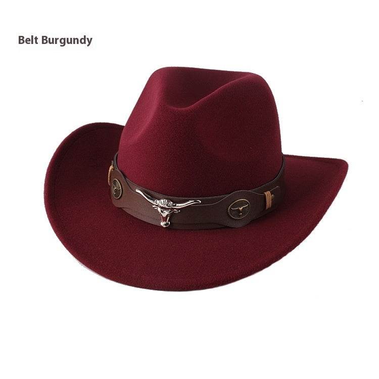 European & American Woolen Cowboy Hat - Stylish Adjustable Fit for All - Buy Center