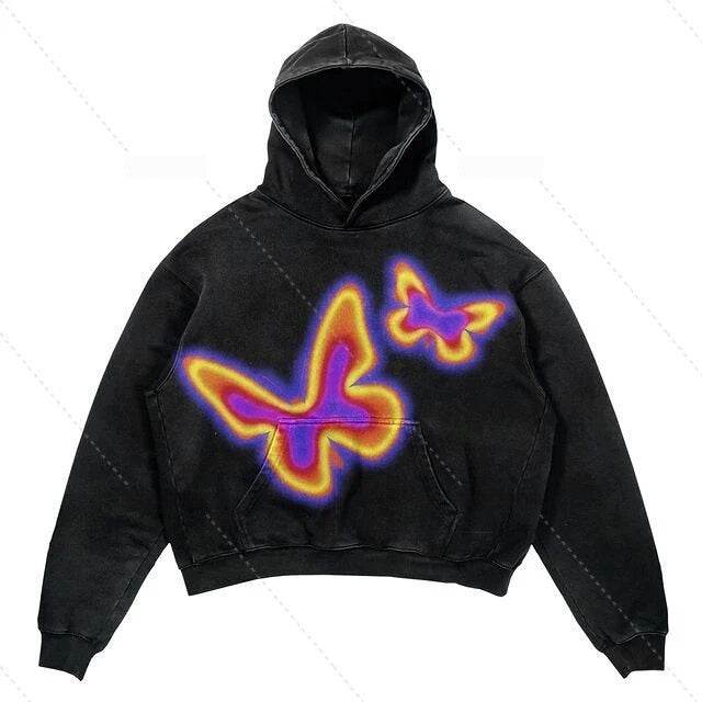 Hip Hop Retro Harajuku Hoodie for Men - Trendy Pullover Sports Sweater - Buy Center