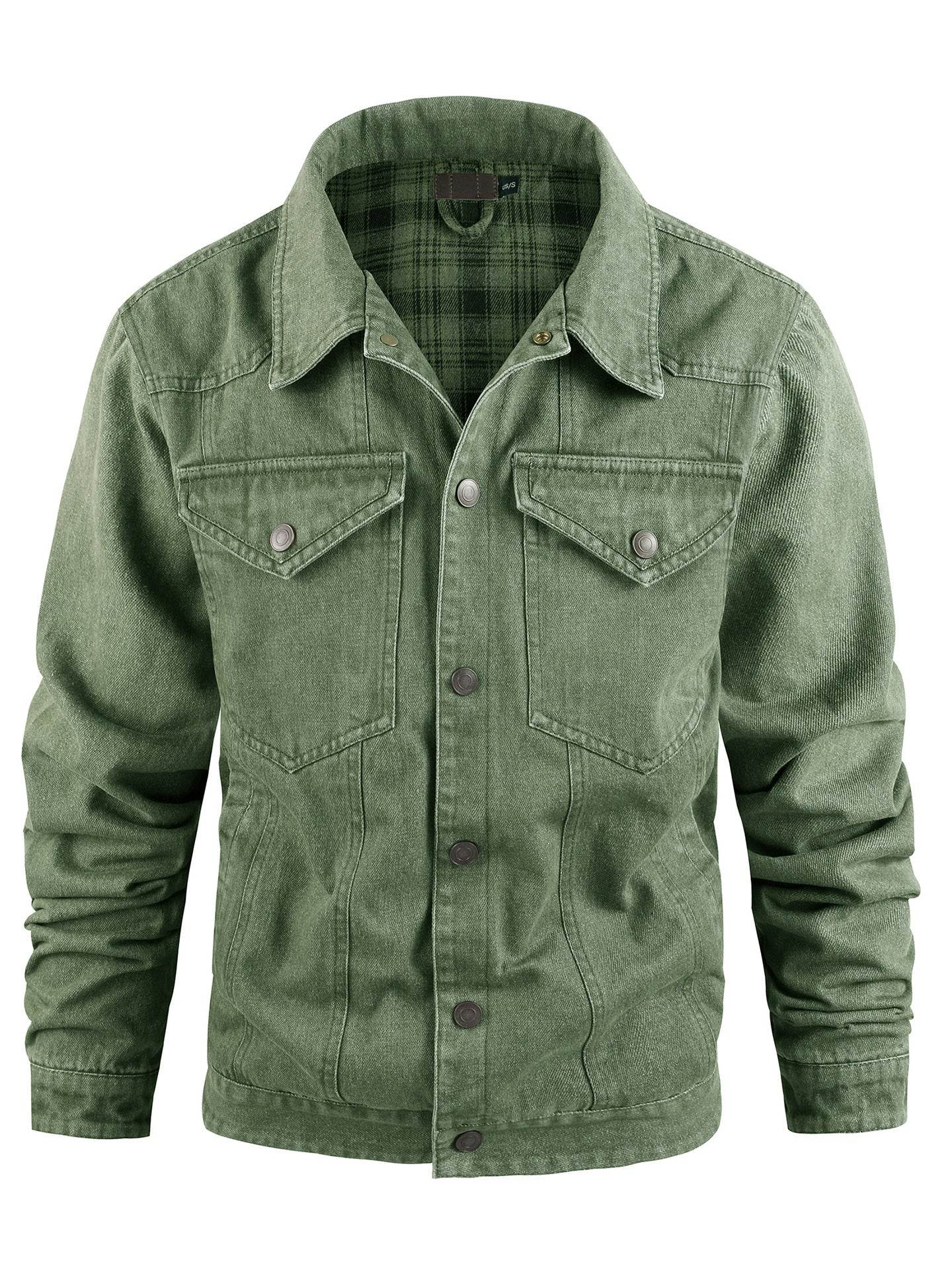 Buycenter Plus Size Casual Jacket - Stylish Cotton Denim Blazer for Men - Buy Center