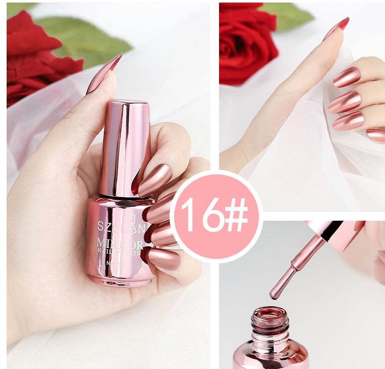 12-Color Mirror Nail Polish - Dazzling Metallic Shine for Fashionistas - Buy Center