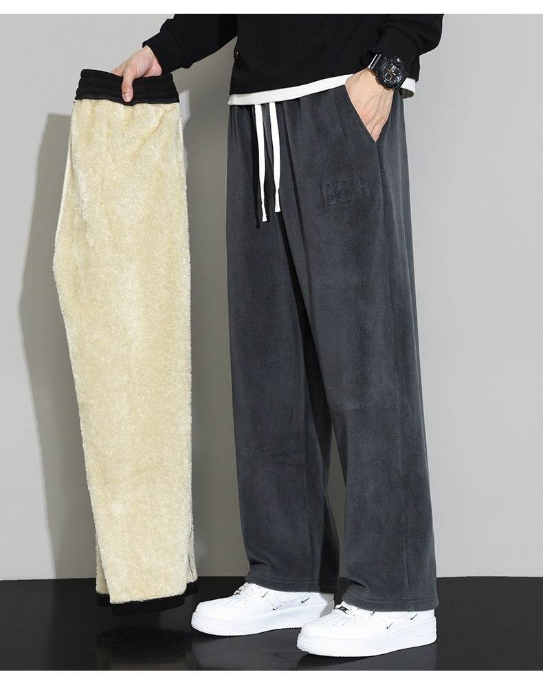 Winter Men's Cashmere Harem Pants - Stylish Wide-Leg Trousers 2025 - Buy Center