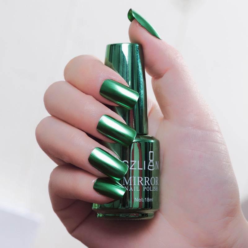 Mirror Silver Nail Polish - Metallic Stainless Steel Finish, 18ml - Buy Center