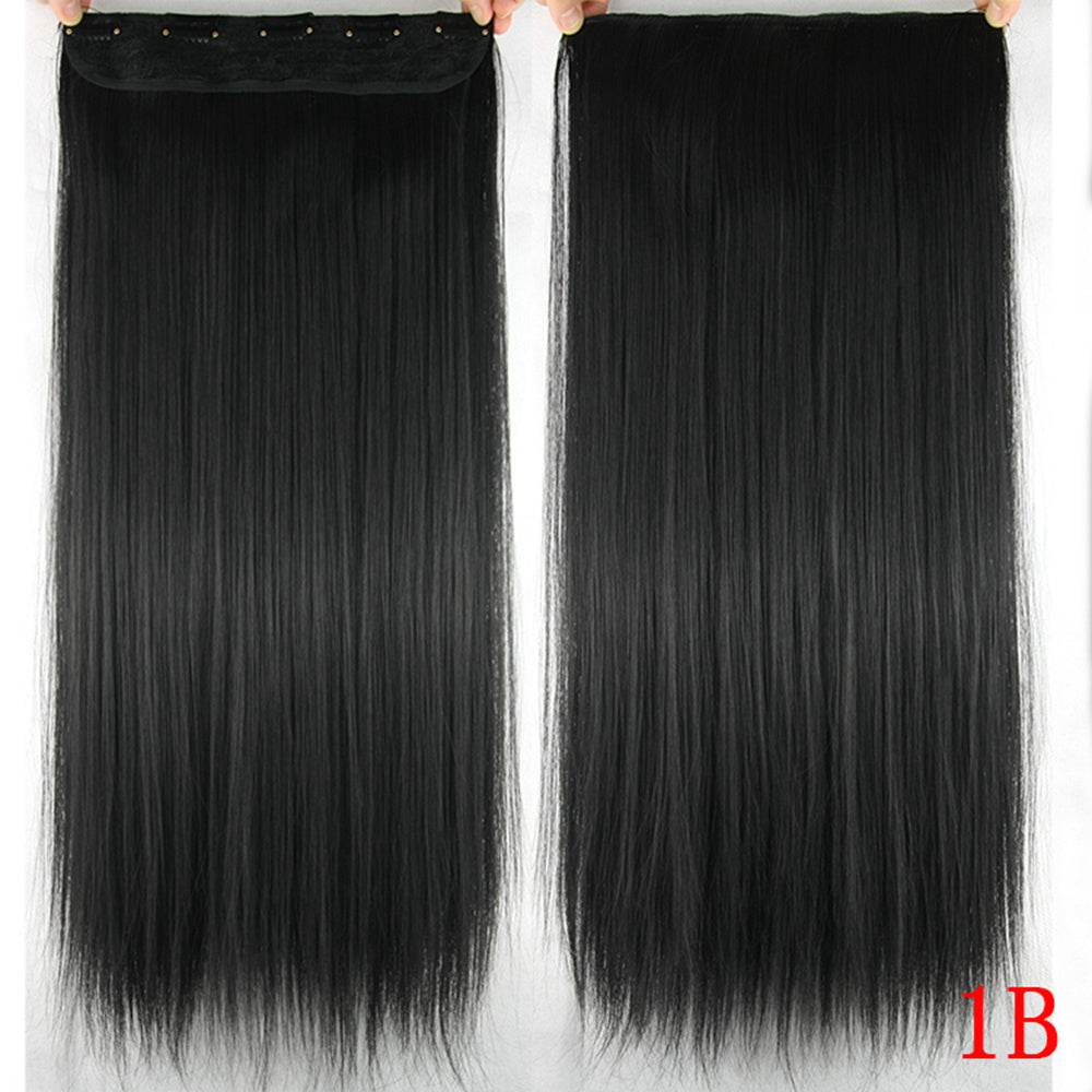 One-Piece Clip-In Hair Wig - 60cm Natural Look, Easy Clip Application - Buy Center