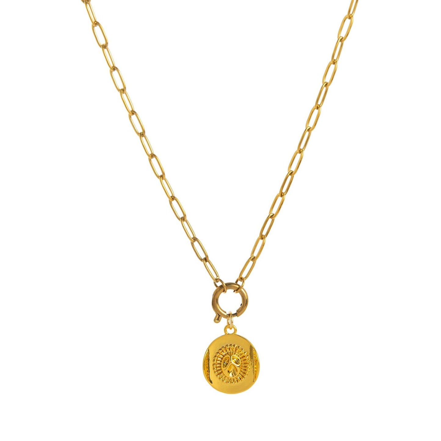 Fashion Boots Gold Pendant Necklace - Pentagram & Cowboy Hat Design - Buy Center