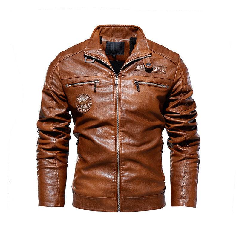 Modern Hardman Plush Leather Motorcycle Jacket - Trendy & Stylish 2025 - Buy Center