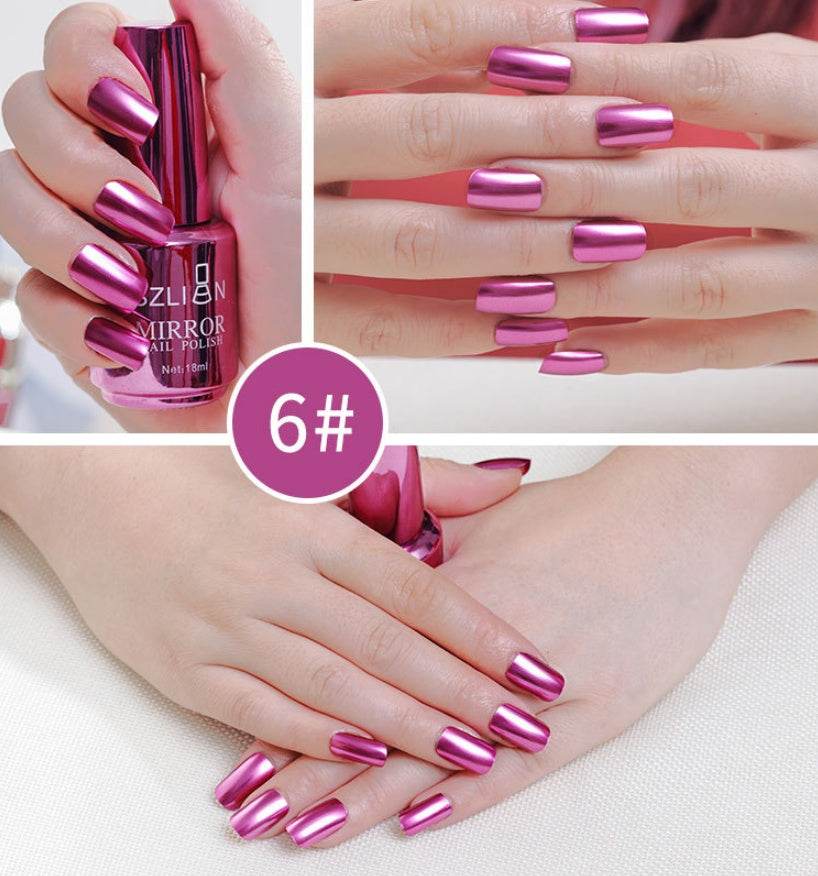 12-Color Mirror Nail Polish - Dazzling Metallic Shine for Fashionistas - Buy Center