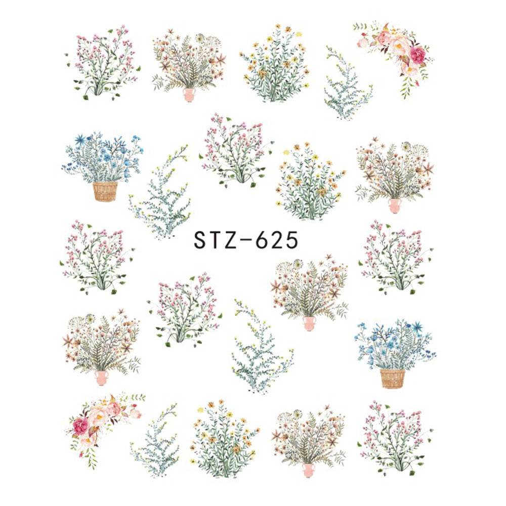Butterfly Flower Nail Art Stickers - DIY Water Transfer Decals for Manicures - Buy Center