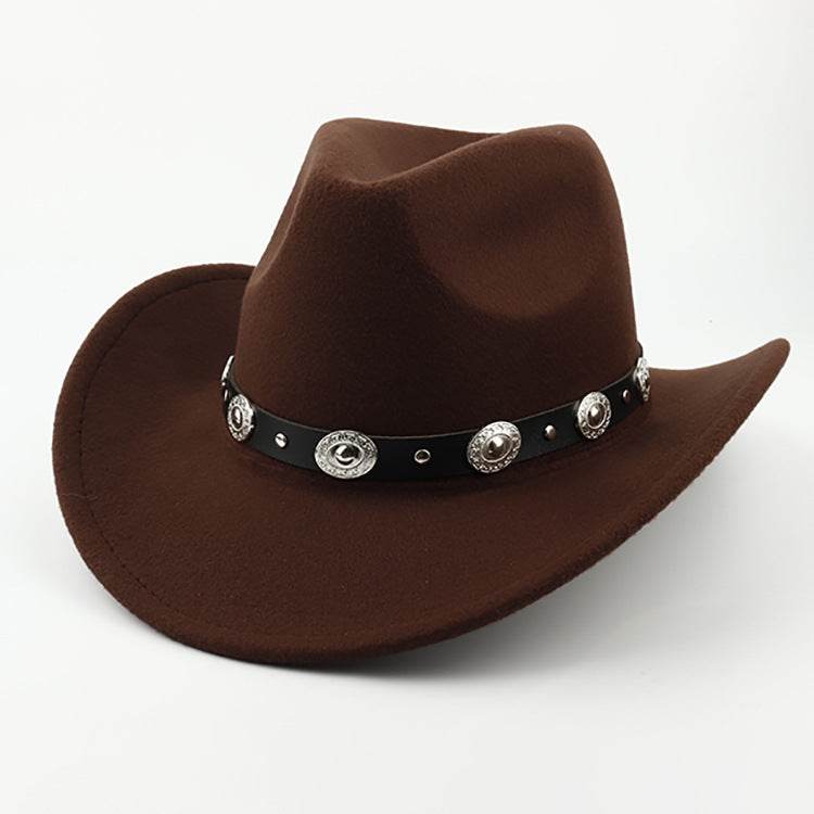 European & American Woolen Cowboy Hat - Stylish Adjustable Fit for All - Buy Center