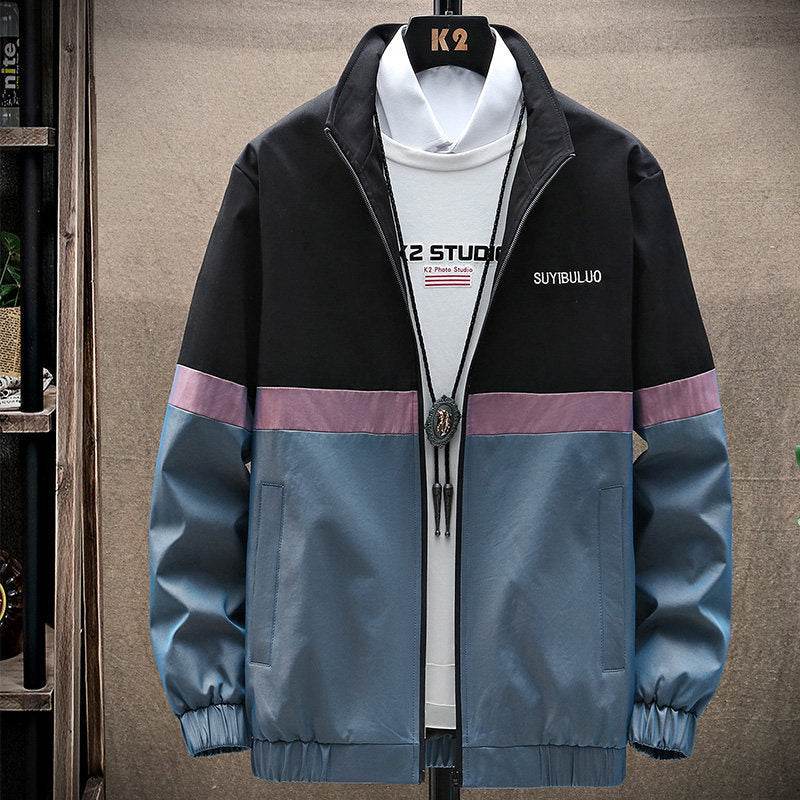 Men's Casual Stand-Up Collar Jacket - Genuine Leather Baseball Style - Buy Center