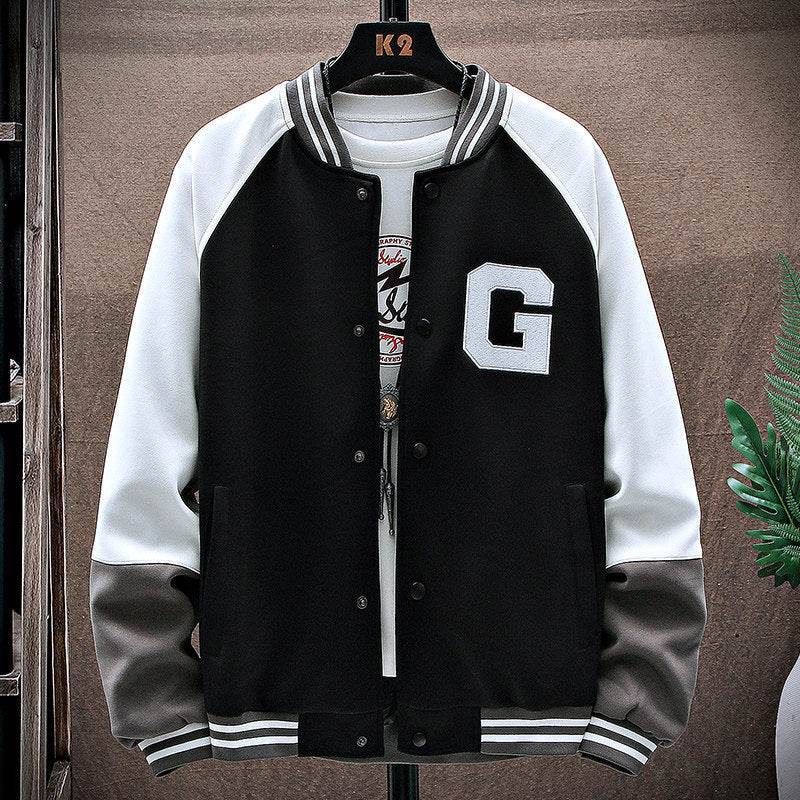 Men's Casual Stand-Up Collar Jacket - Genuine Leather Baseball Style - Buy Center