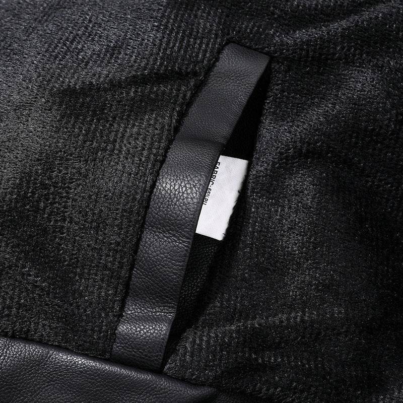 Men's Plus Velvet Leather Jacket - Trendy Casual Style, Stand-Up Collar - Buy Center