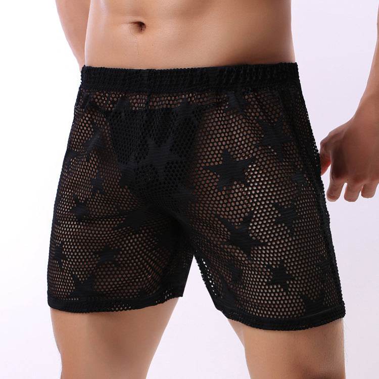 Casual Comfort Star Mesh Low Waist Pants - Trendy & Breathable Style - Buy Center