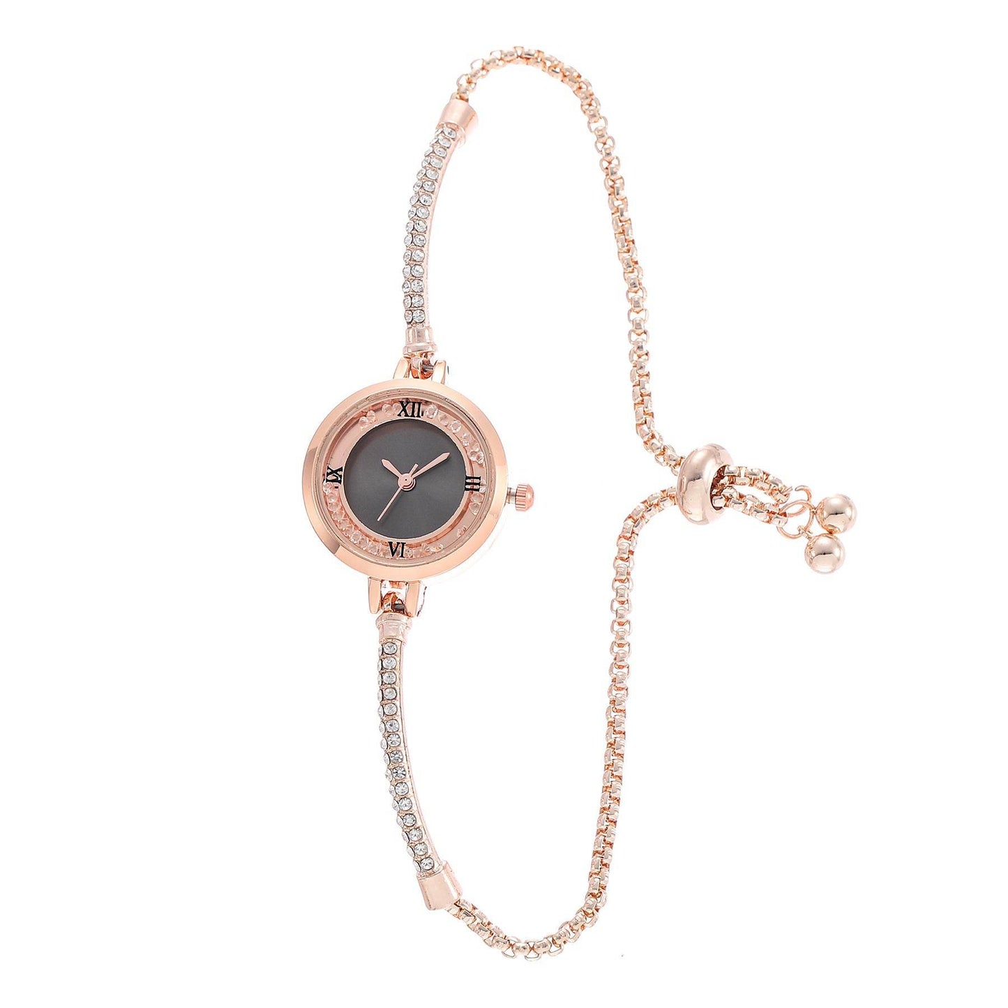 Fashion Diamond Round Women's Quartz Watch - Elegant Design & Calendar - Buy Center