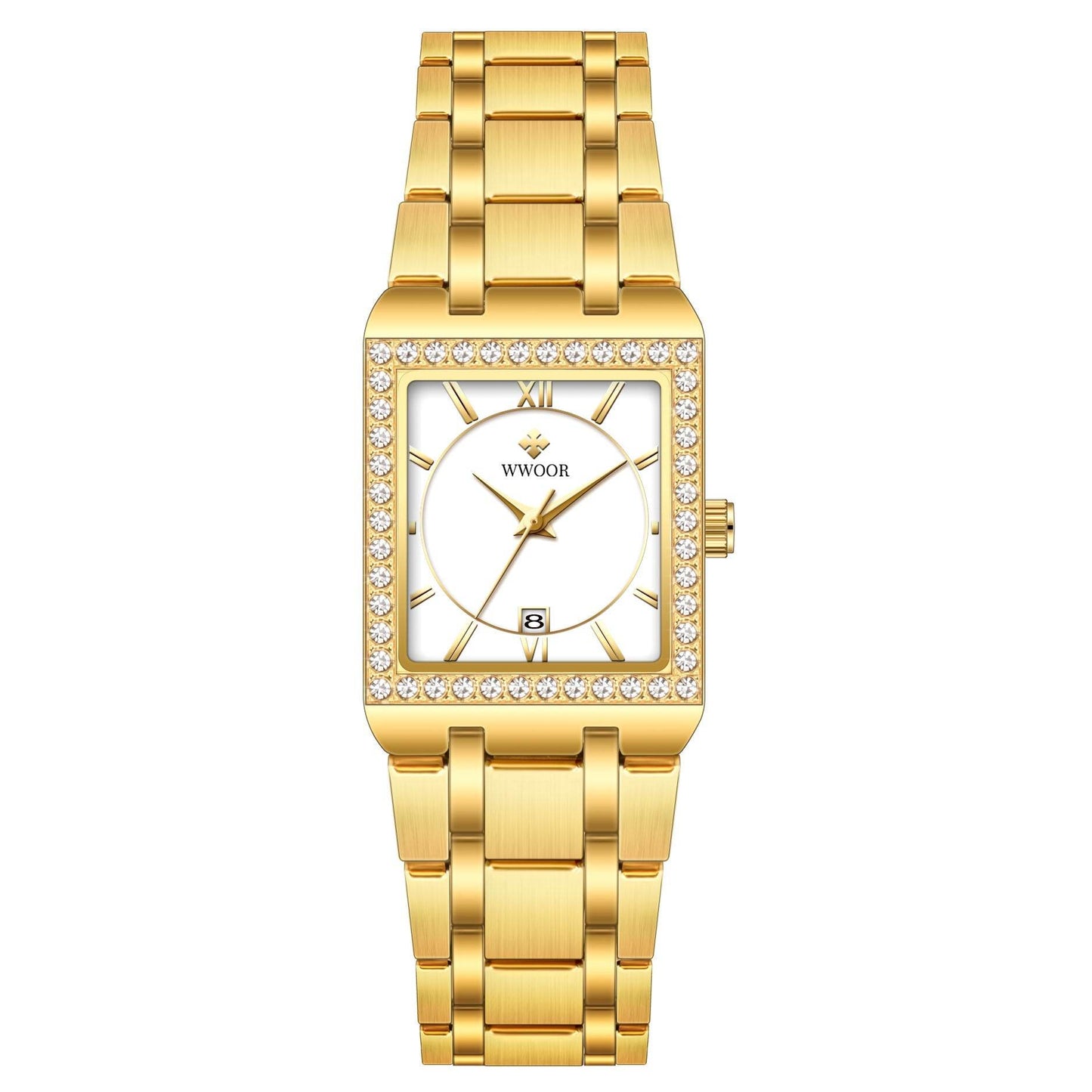 Grip Love Square Steel Band Watch - Waterproof Quartz Stylish for Women - Buy Center
