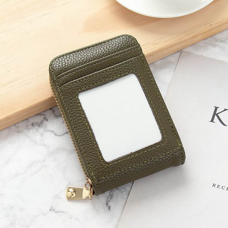 Women's Anti-Degaussing Mini Card Holder - Stylish PU Leather Wallet - Buy Center