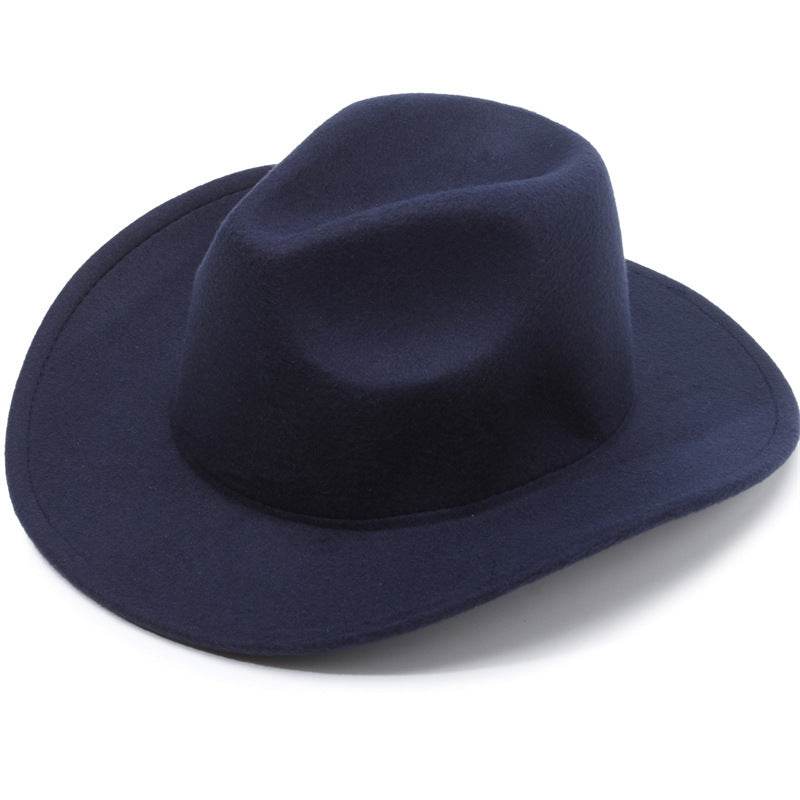 European & American Woolen Cowboy Hat - Stylish Adjustable Fit for All - Buy Center