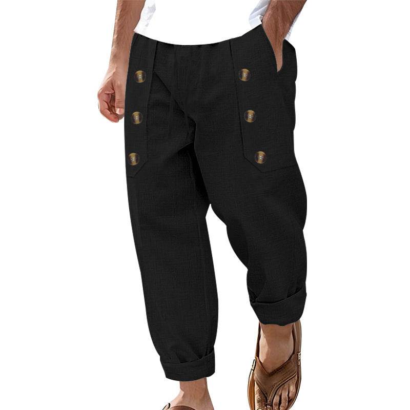 Hawaii Beach Men's Cotton Linen Trousers - Stylish Casual Pants 2025 - Buy Center