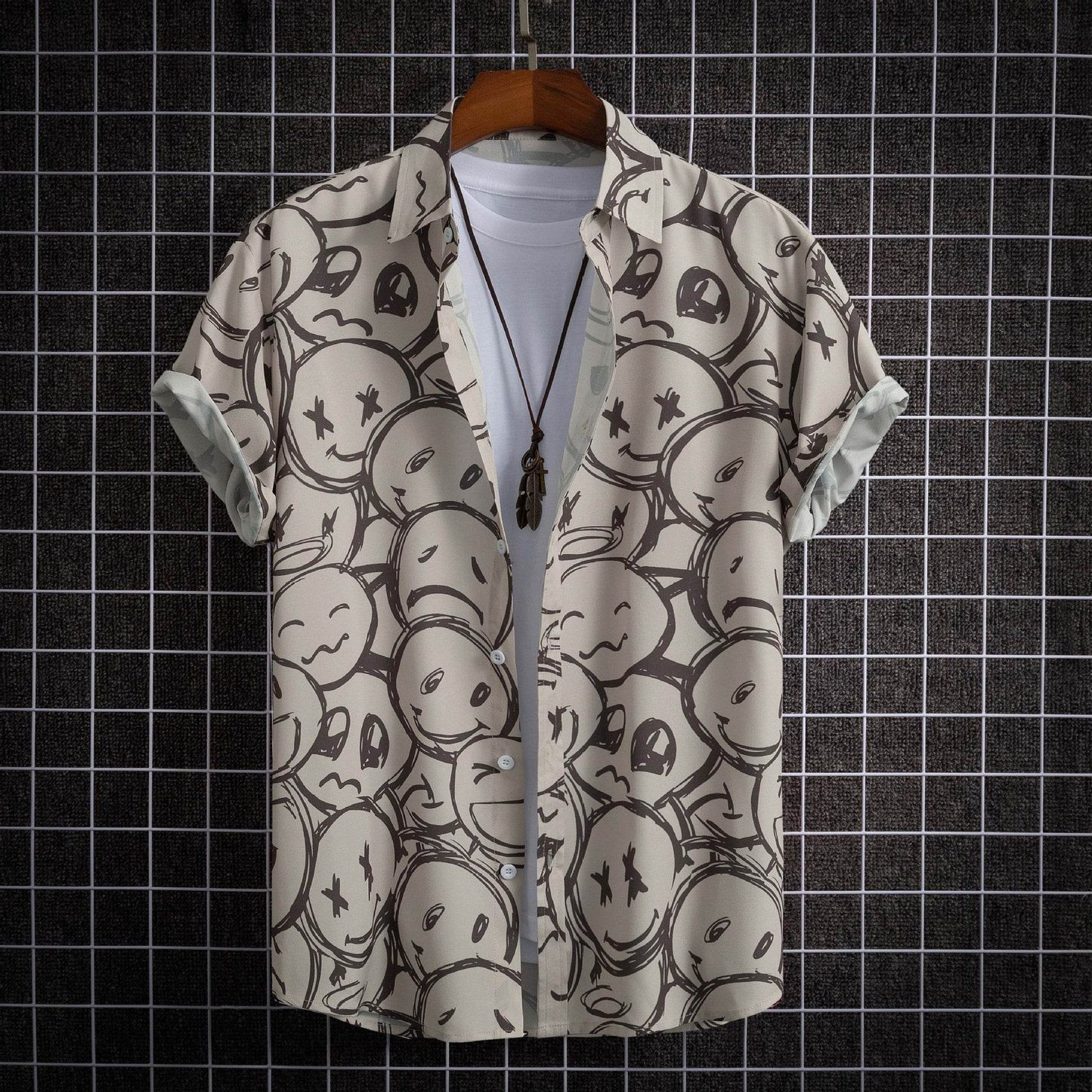 Trendy Men's Hawaiian 3D Printed Shirt - Short-Sleeved Cardigan Style - Buy Center