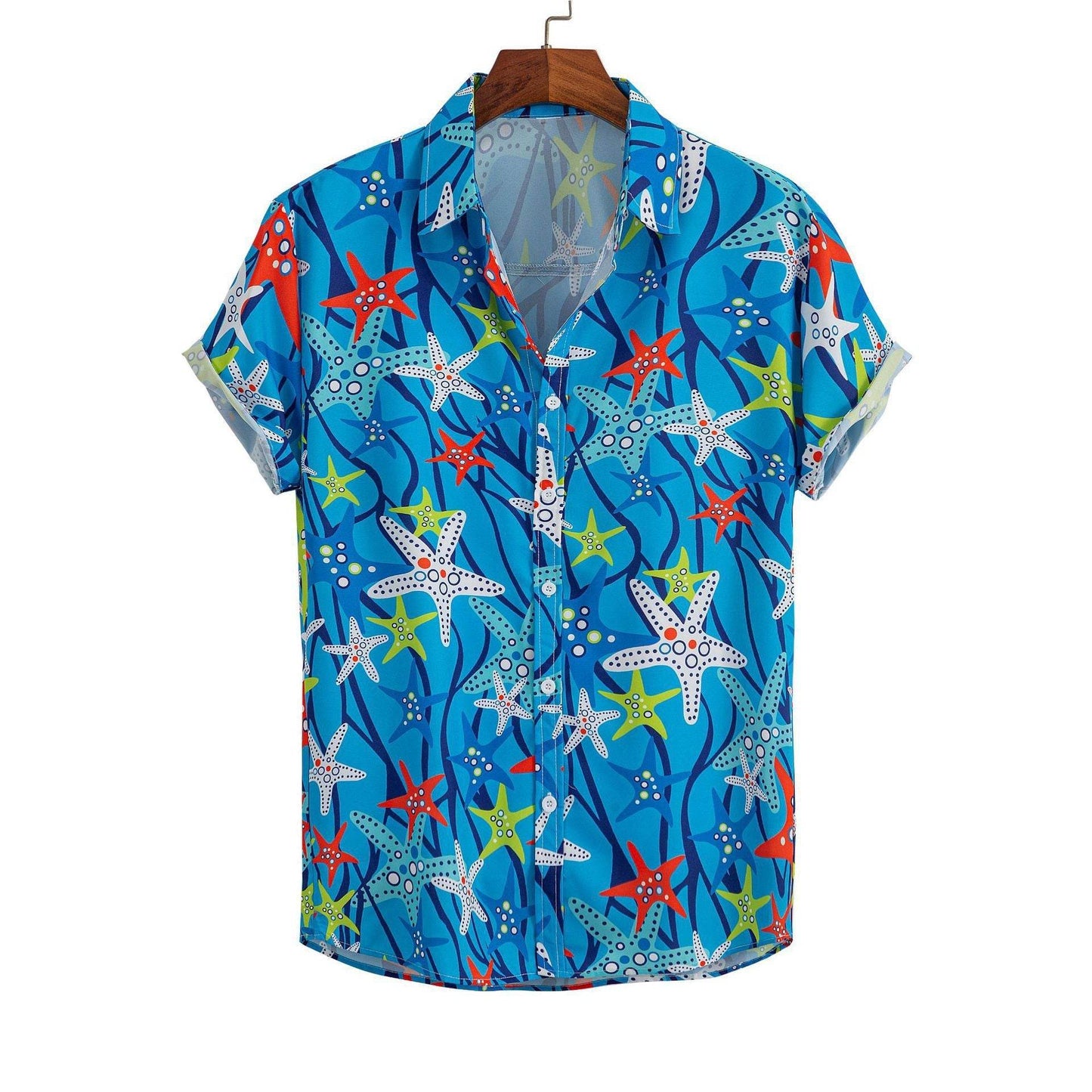 Trendy Men's Hawaiian 3D Printed Shirt - Short-Sleeved Cardigan Style - Buy Center