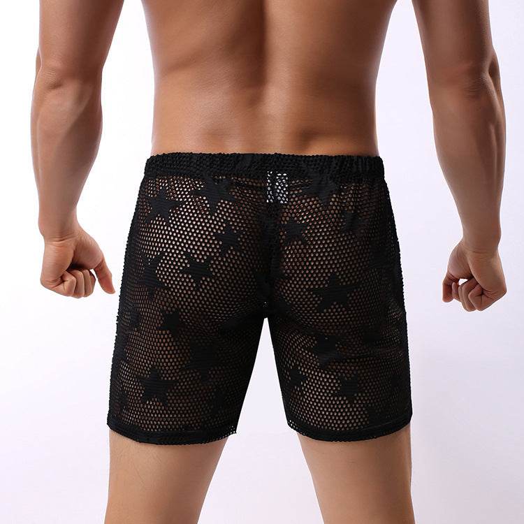 Casual Comfort Star Mesh Low Waist Pants - Trendy & Breathable Style - Buy Center