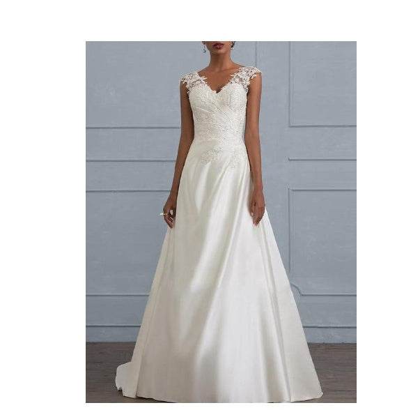 Elegant White Lace Bridesmaid Dress - Backless & Available in Large Sizes - Buy Center