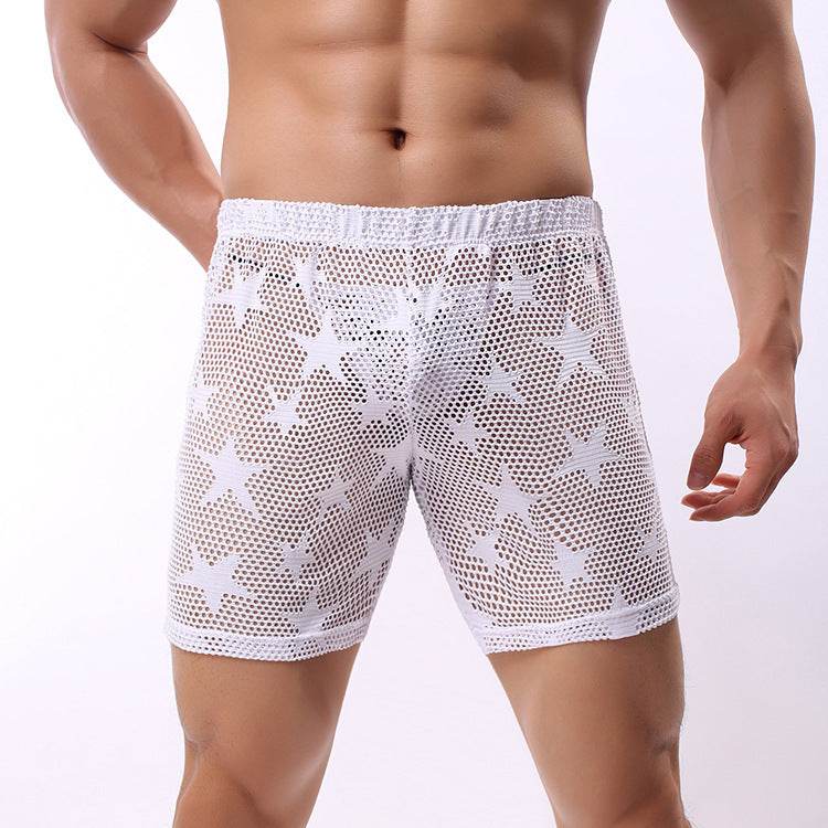 Casual Comfort Star Mesh Low Waist Pants - Trendy & Breathable Style - Buy Center