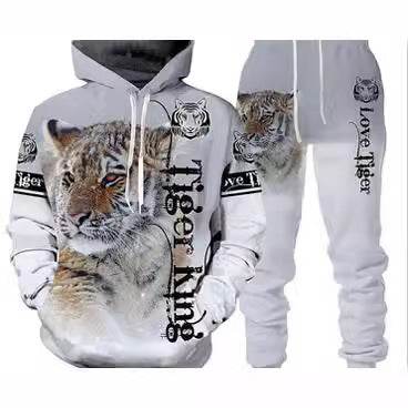 Men's 3D Printed Hoodie Sweatpants Suit - Comfortable Everyday Style - Buy Center
