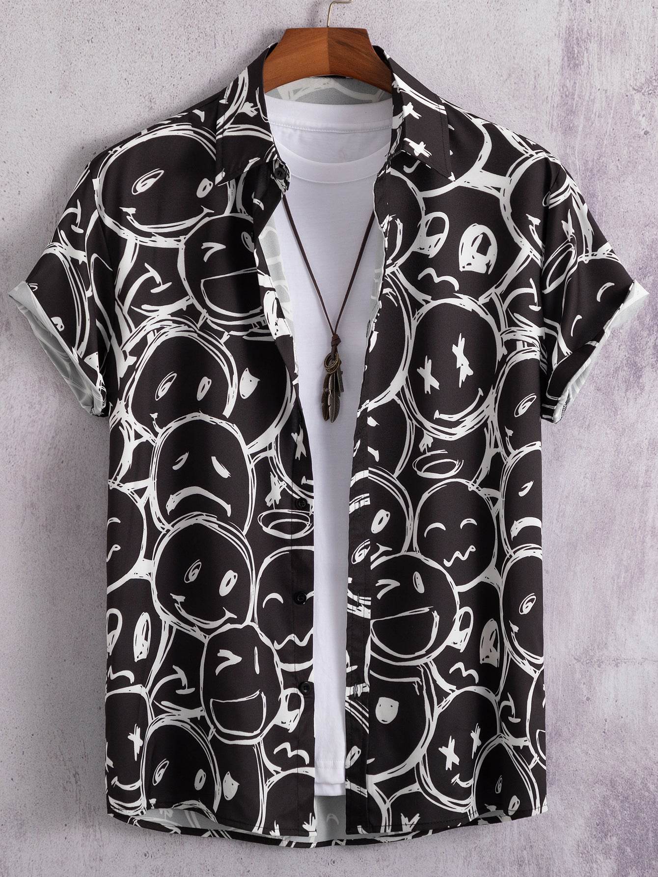 Trendy Men's Hawaiian 3D Printed Shirt - Short-Sleeved Cardigan Style - Buy Center