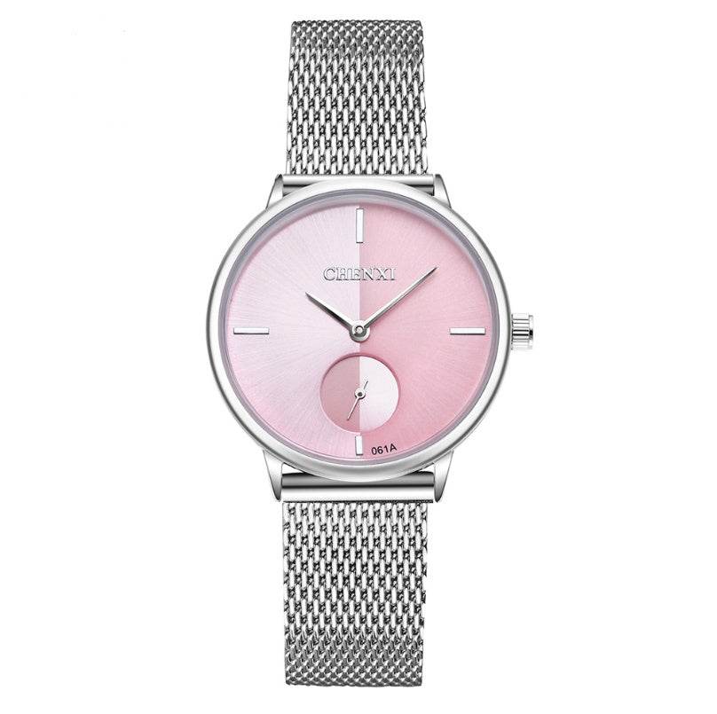 Spot Ultra-Thin Women's Quartz Watch - Waterproof Steel Mesh Belt Style - Buy Center