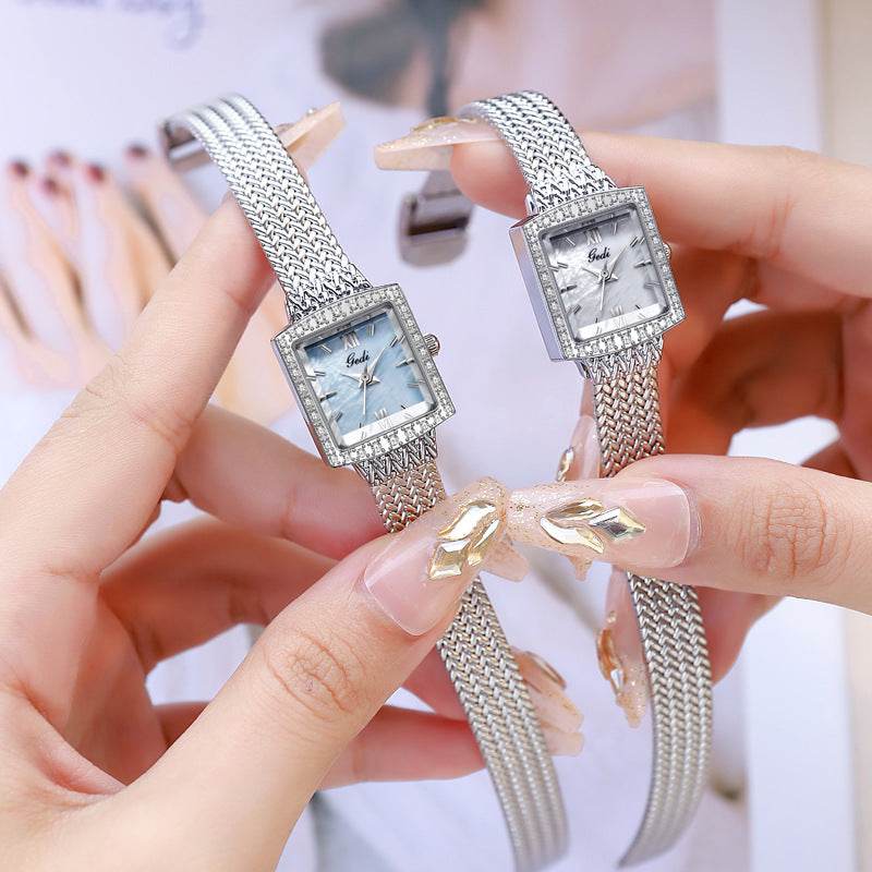 Niche Fritillary Waterproof Quartz Watch - Luxury Square Design for Women - Buy Center