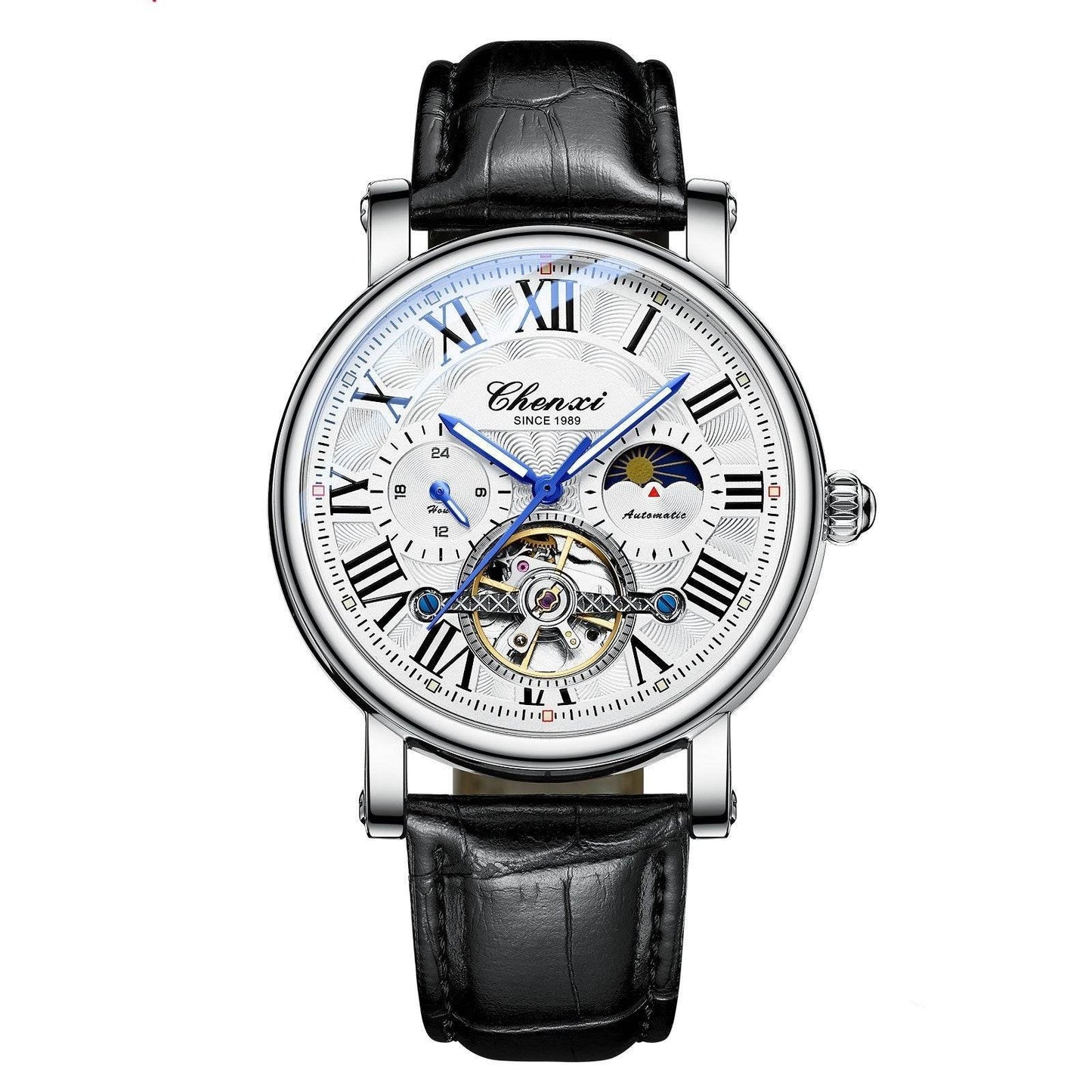 Men's High-End Waterproof Mechanical Watch - Luminous Hollow Flywheel Design - Buy Center