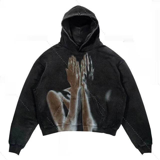 Hip Hop Retro Harajuku Hoodie for Men - Trendy Pullover Sports Sweater - Buy Center