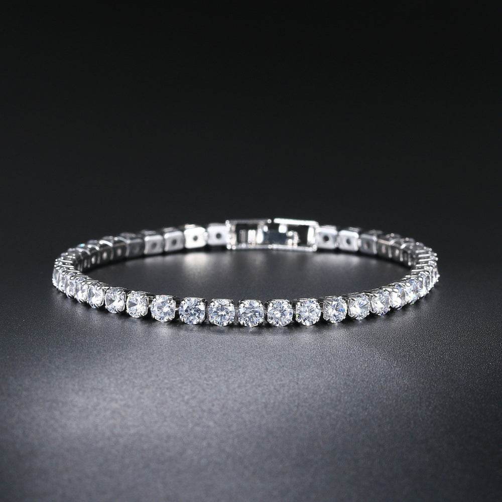 Round Full Diamond Tennis Chain - Premium Hip Hop Ear Accessories 2025 - Buy Center
