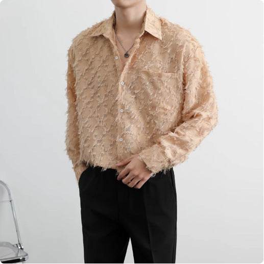 Men's Fashion Long Sleeve Shirt Coat - Trendy Loose Fit, 5 Colors - Buy Center