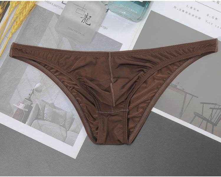 Ultra-Thin Transparent Men's Briefs - Comfortable Ice Silk Low Waist Style