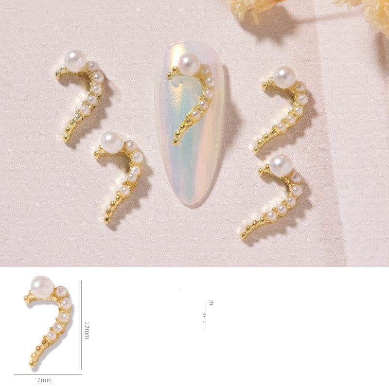 Love Heart Alloy Nail Art Decorations - Rhinestone Jewelry Set 2025 - Buy Center