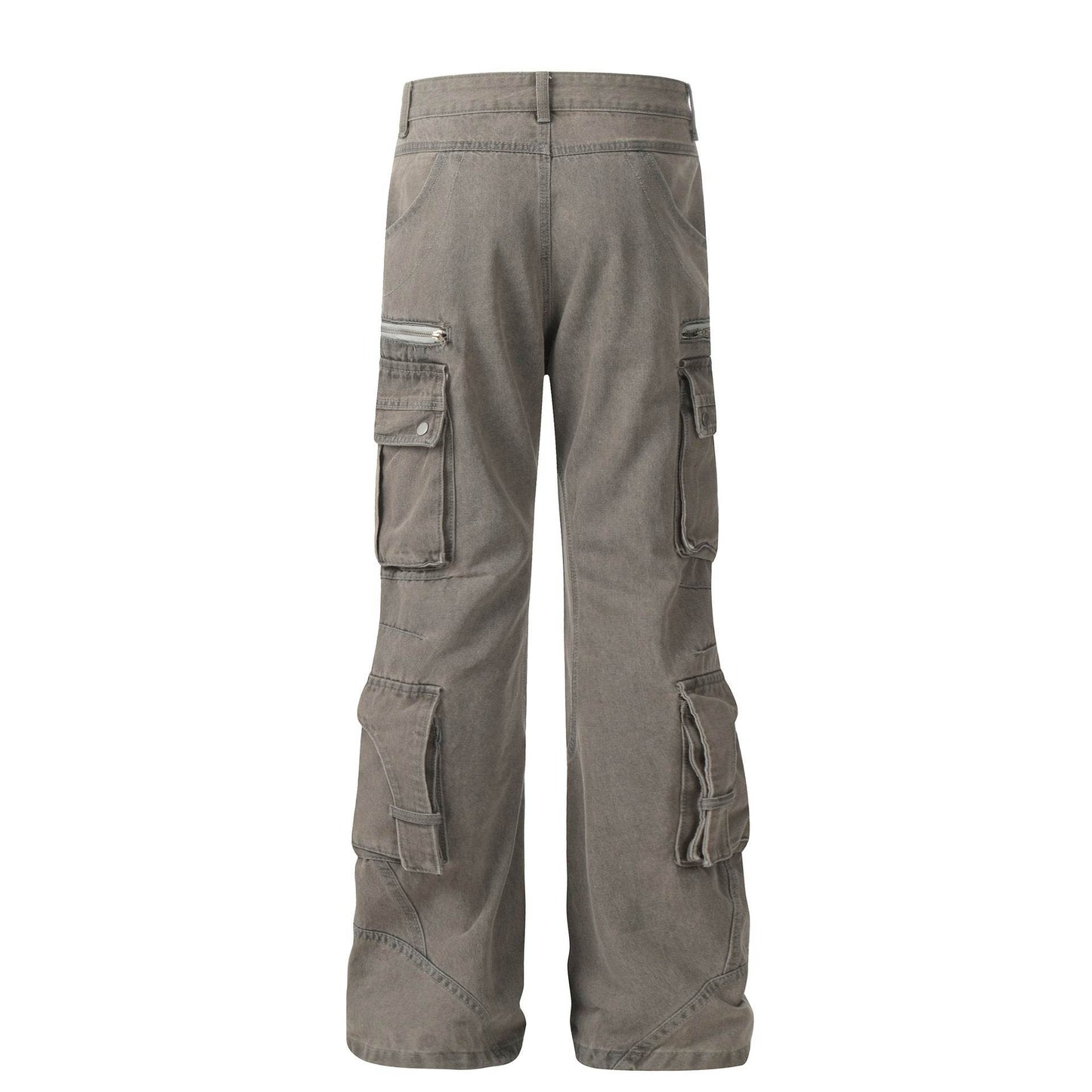 Trendy Multi-Pocket Cotton Overalls for Teens - Casual Solid Color Style - Buy Center