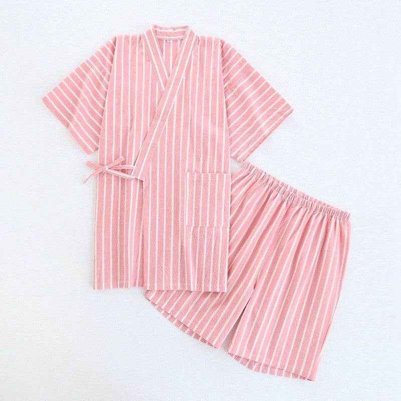 Washed Cotton Thin Striped Pajamas - Comfortable Sleepwear Set For All