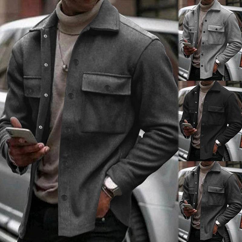 Men's Slim Fit Jacket - Stylish Cotton Blend for Spring & Autumn - Buy Center