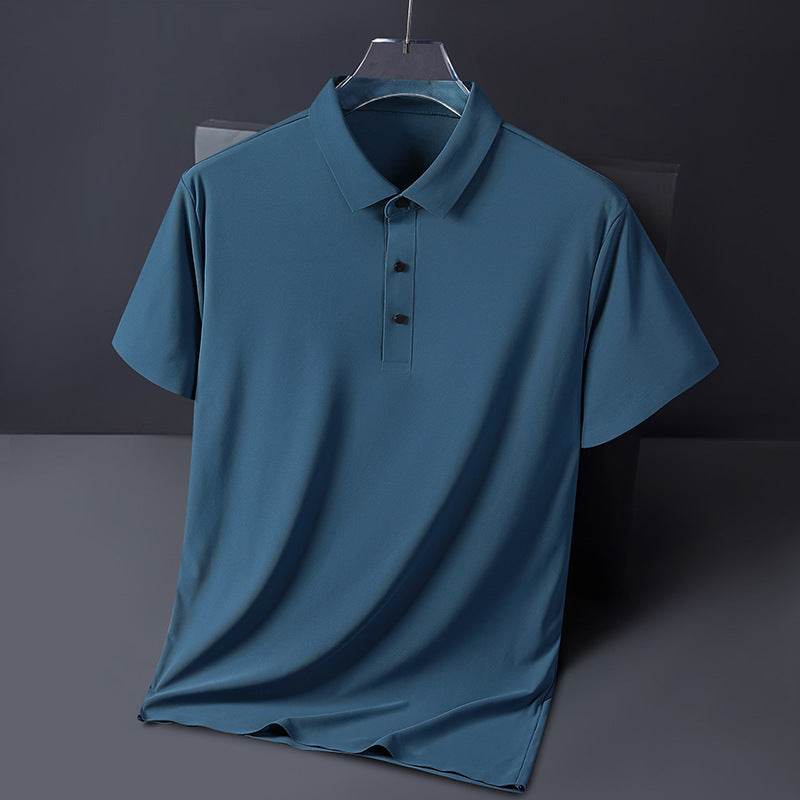 Buycenter Men's Ice Silk T-shirt - Thin, Solid Colors for Summer Wear - Buy Center