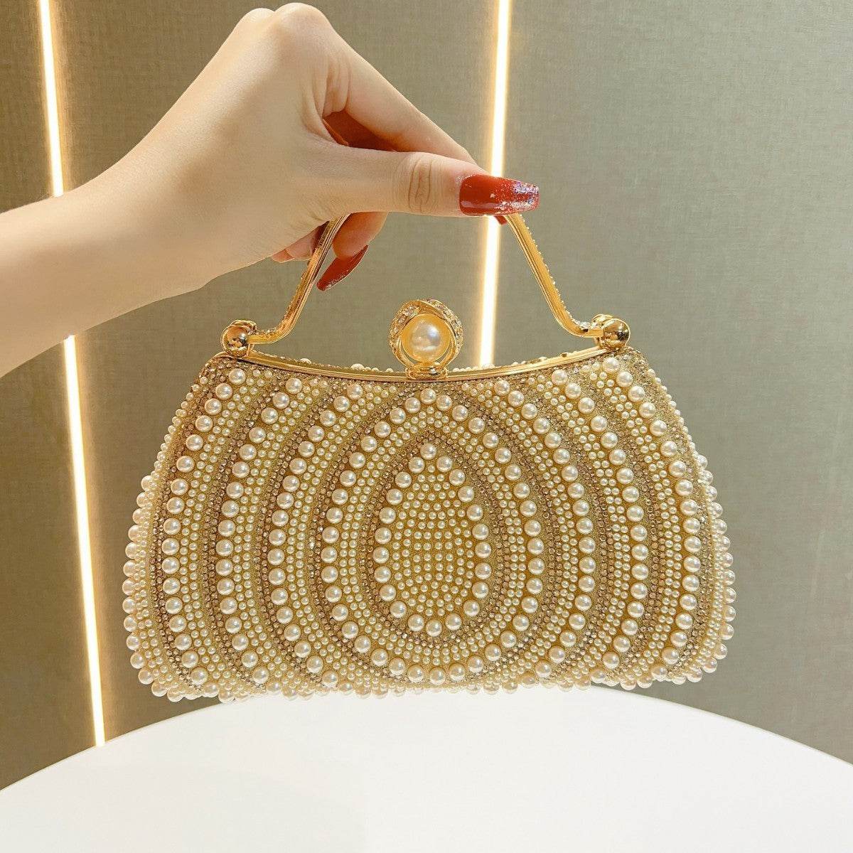 Buycenter Women's Pearl Diamond Handbag - Stylish Crossbody for Daily Use - Buy Center