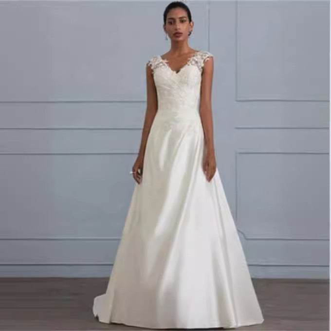 Elegant White Lace Bridesmaid Dress - Backless & Available in Large Sizes - Buy Center