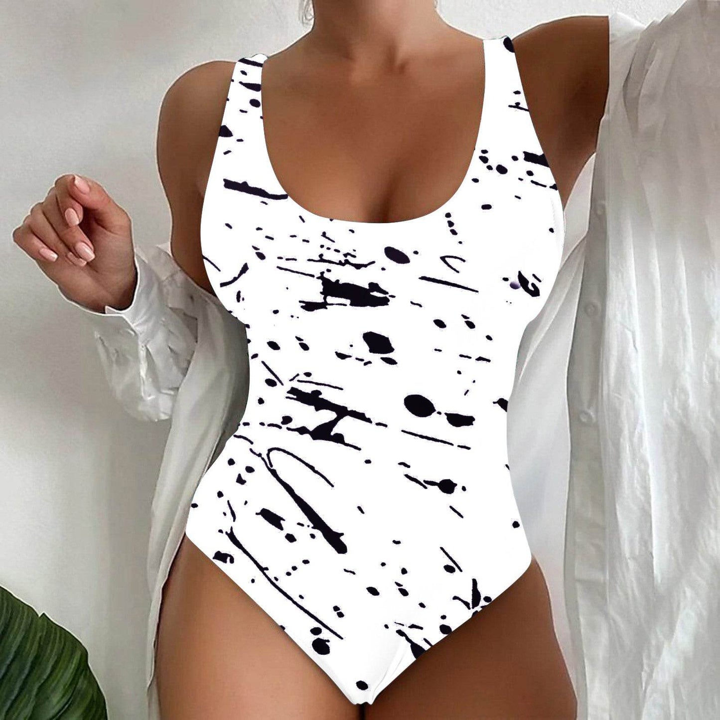 Women’s Seaside Beach Swimsuit - 3D Contrast Stylish One-Piece S-4XL - Buy Center