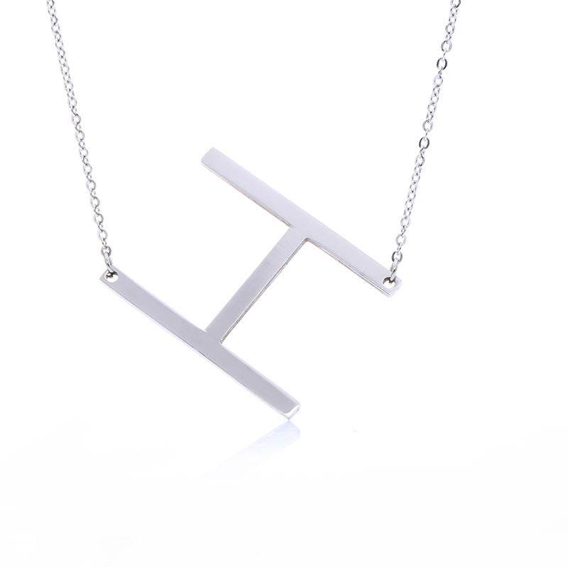 Fabulous Rose Gold Initial Letter Pendant Necklace - Premium K-Gold Design - Buy Center