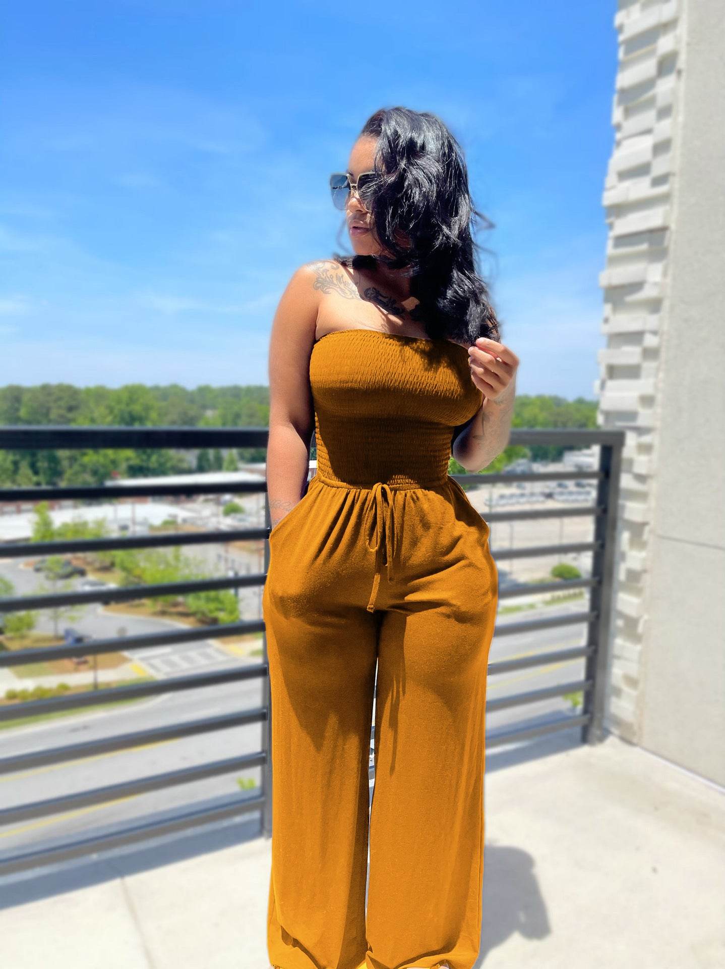 Sexy Casual Wide-Leg Jumpsuit - Brushed Milk Silk for Trendy Fashion - Buy Center