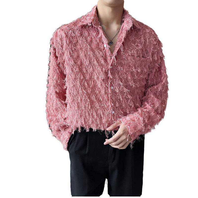 Men's Fashion Long Sleeve Shirt Coat - Trendy Loose Fit, 5 Colors - Buy Center